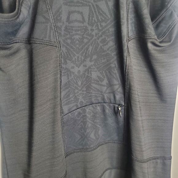 Athleta Serve It Up Tennis Dress Pleated Scoop Neck Racerback Mesh XS Black - Picture 7 of 16